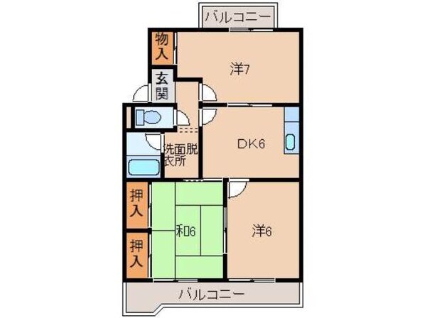 リバーサイドハイツ岡本の物件間取画像